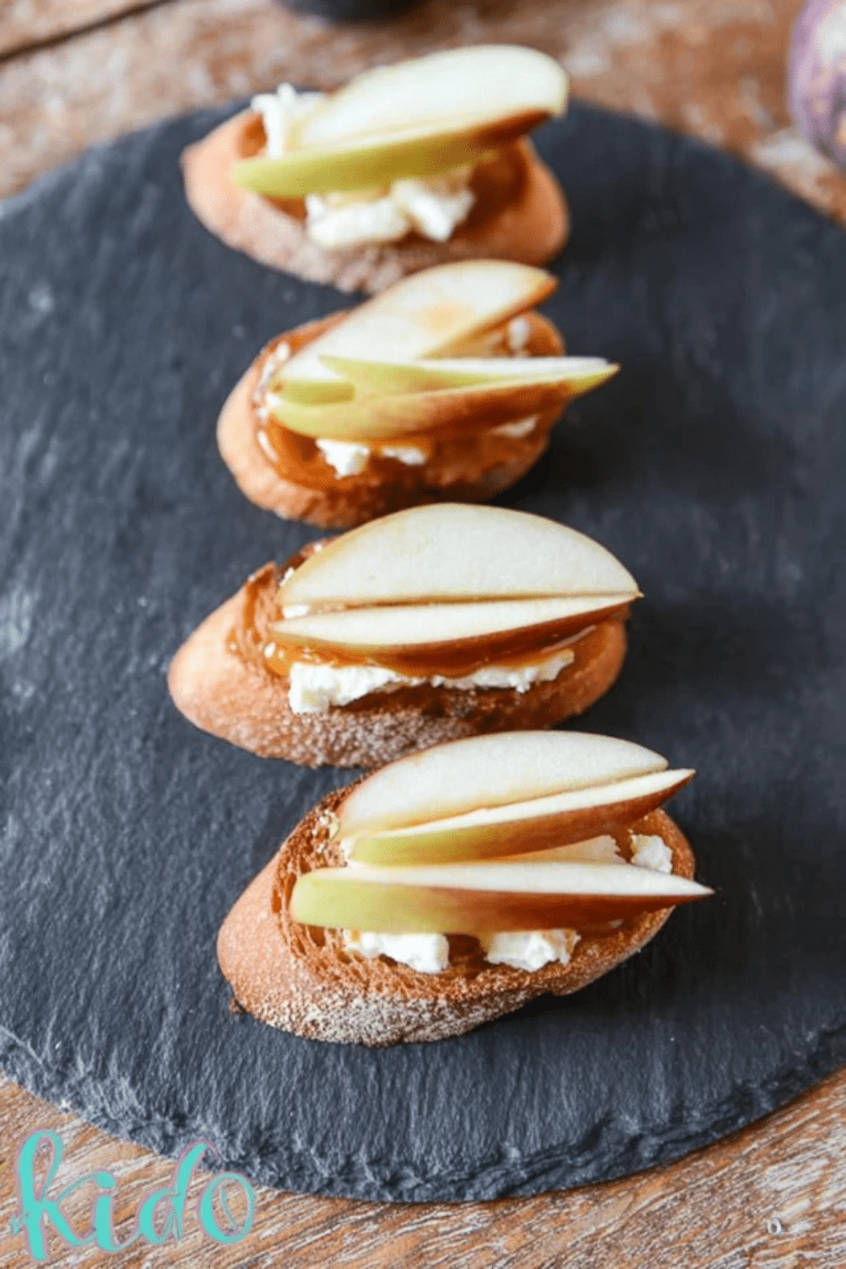 Brie Apple and Fig Crostini Appetizer