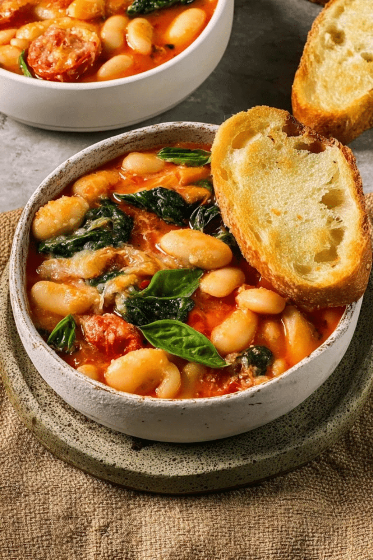 Burst Tomato Basil Butter Beans