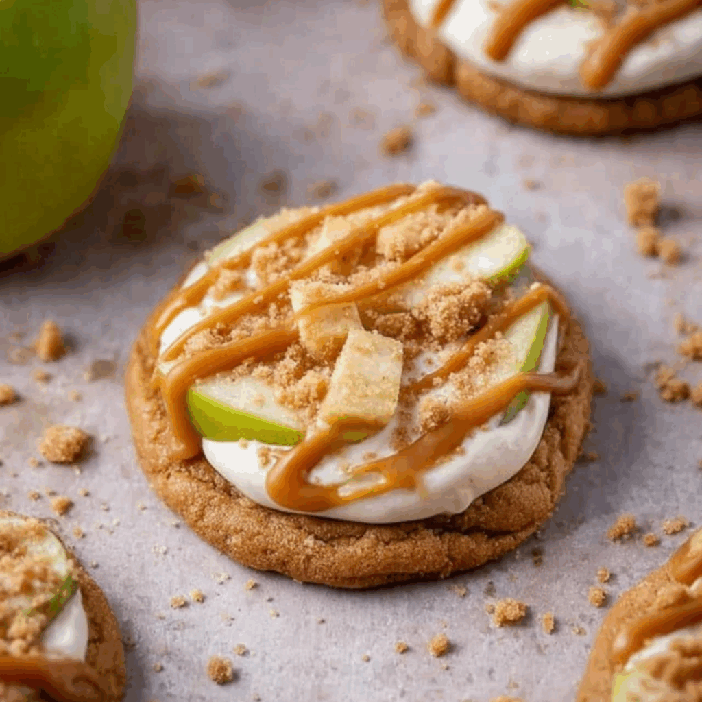 Caramel Crumbl Apple Cookies