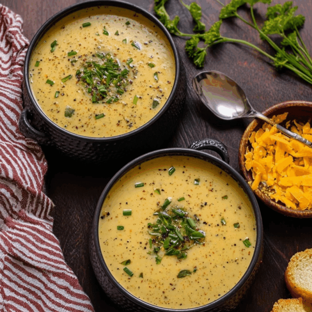 Cheddar Garlic Herb Potato Soup