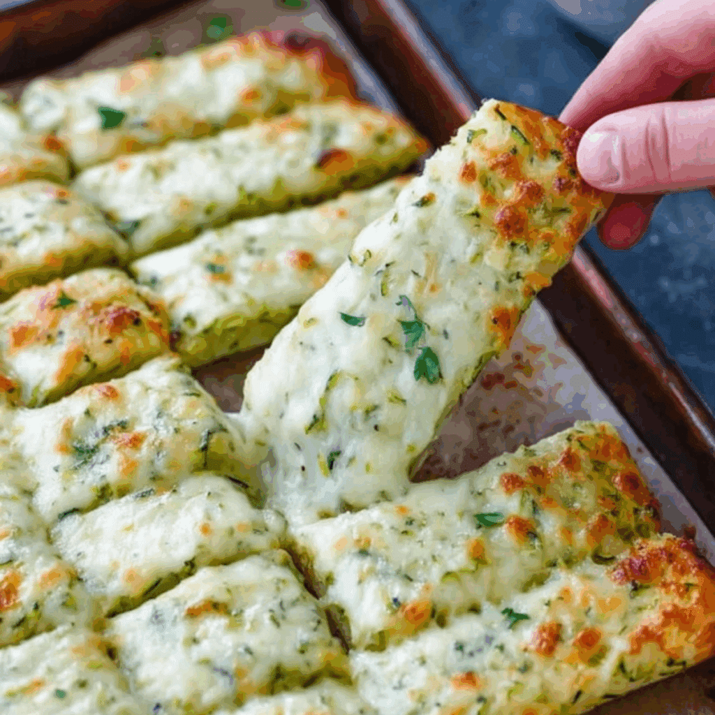 Cheesy Zucchini Breadsticks