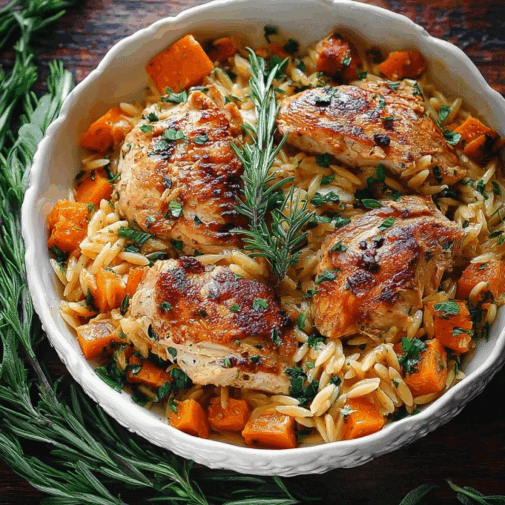Chicken Orzo with Butternut Squashroccoli Cheddar Soup