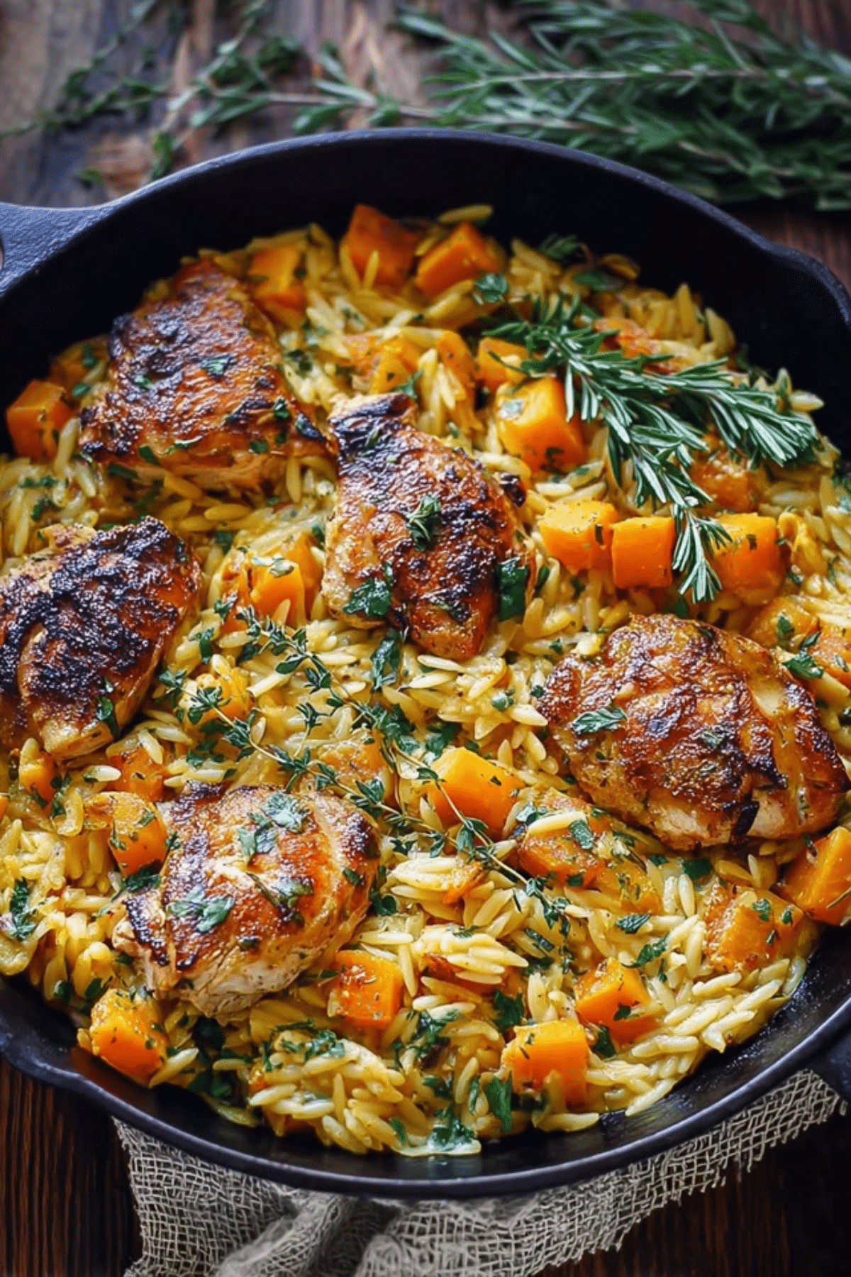 Chicken Orzo with Butternut Squashroccoli Cheddar Soup