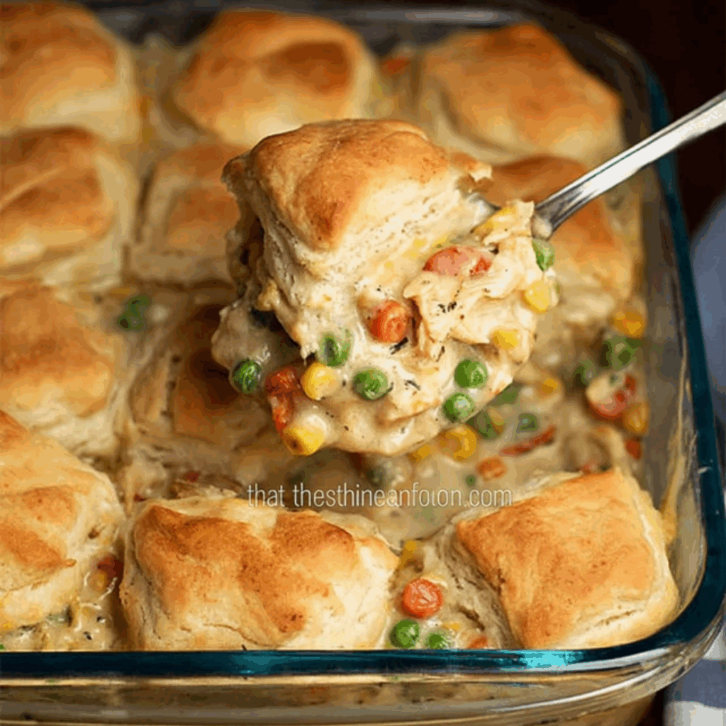 Chicken Pot Pie with Biscuits