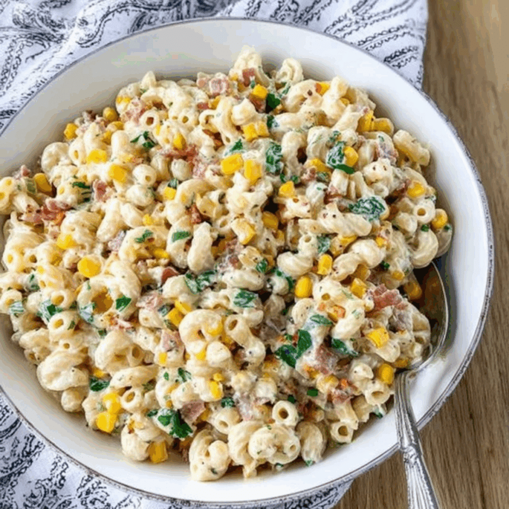Crack Corn Pasta Salad with Bacon