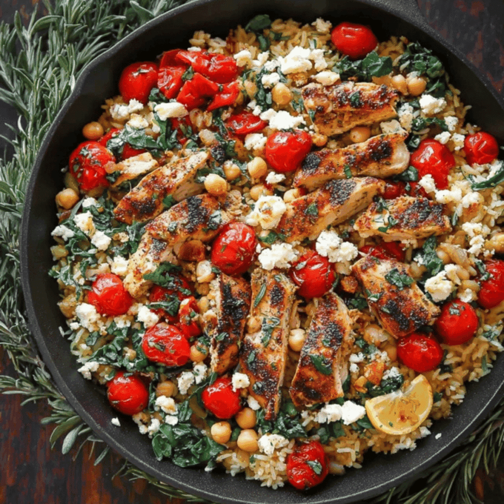 Greek Chicken and Lemon Rice