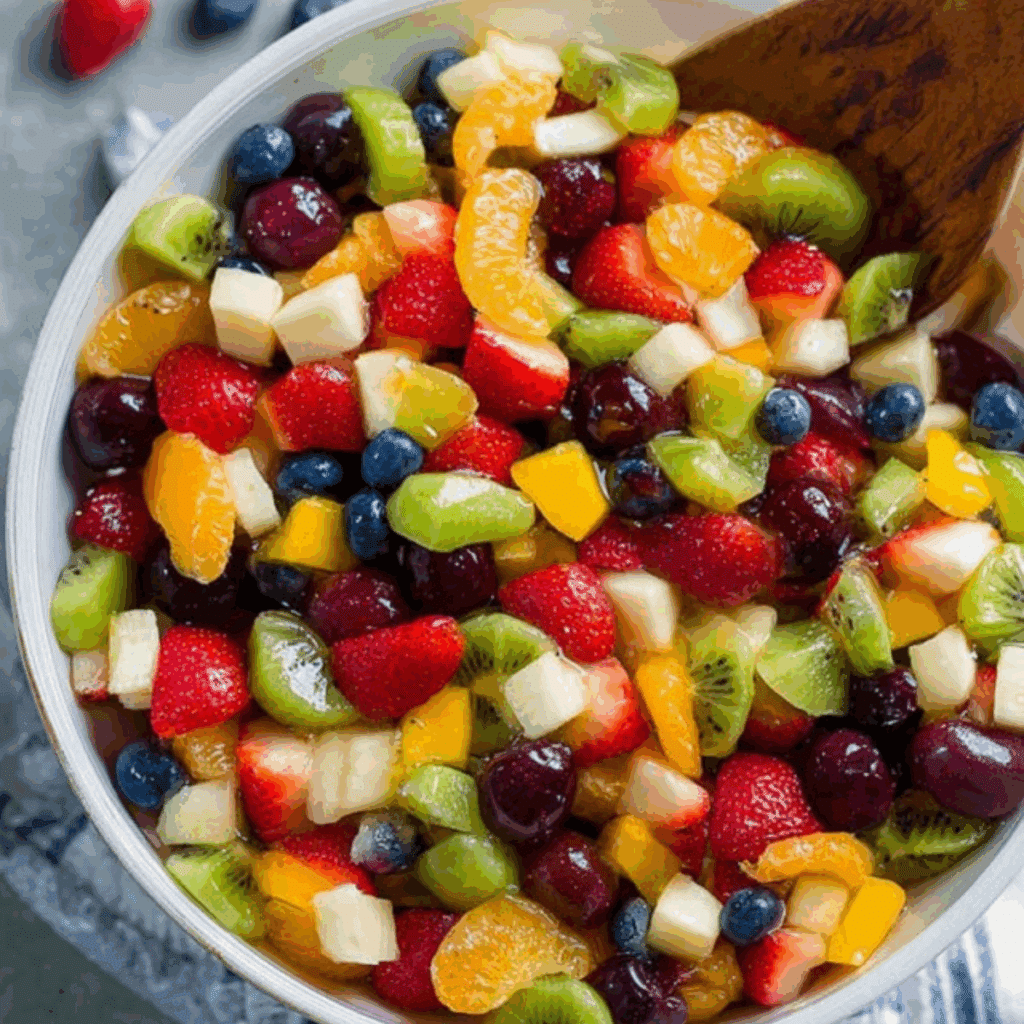 Honey Lime Rainbow Fruit Salad