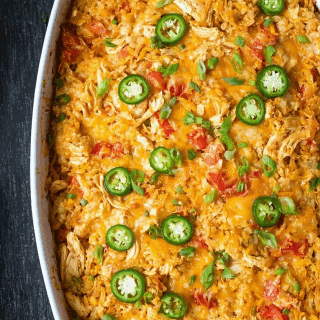 Jalapeño Buffalo Chicken Casserole
