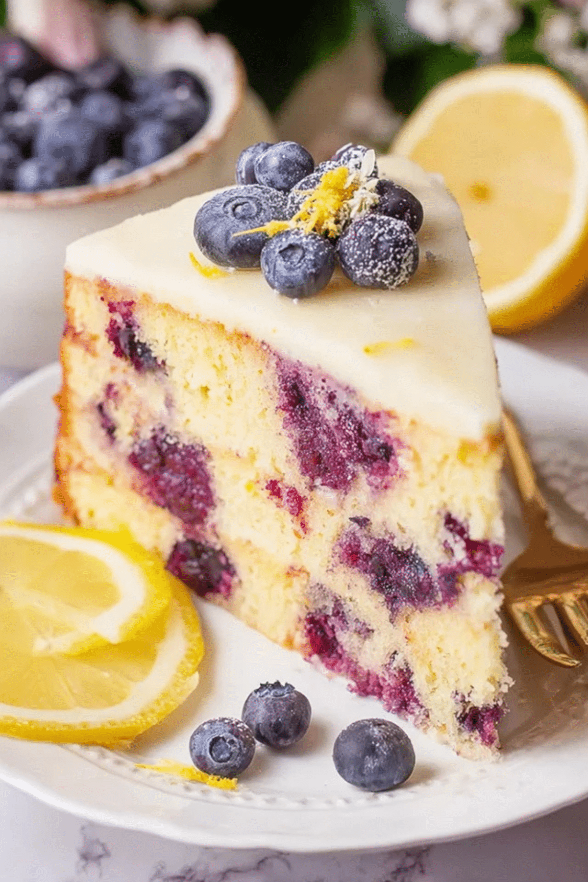 Lemon Blueberry Buttermilk Cake