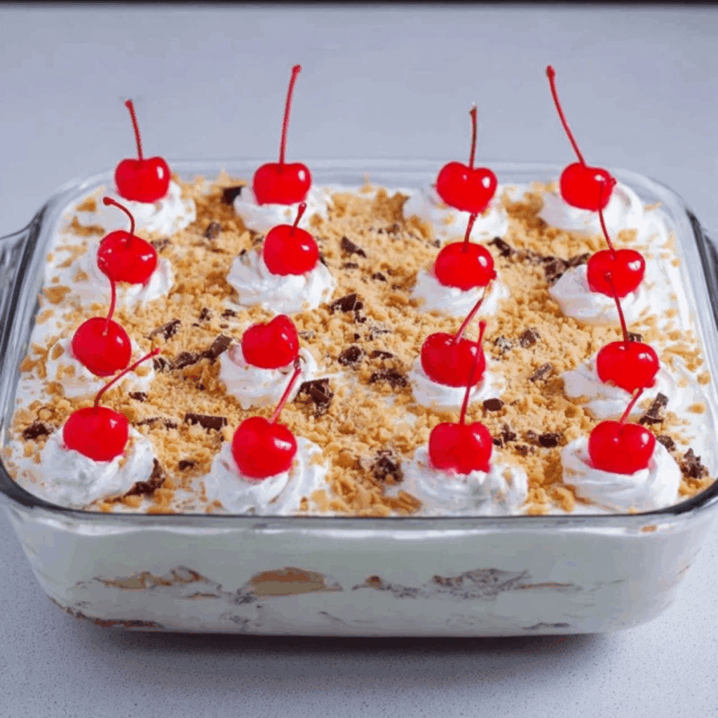 No Bake Banana Split Cake