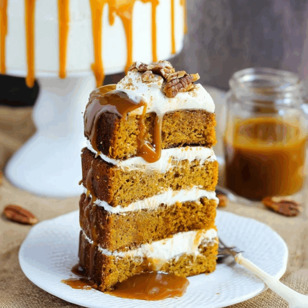 Pumpkin Salted Caramel Cake