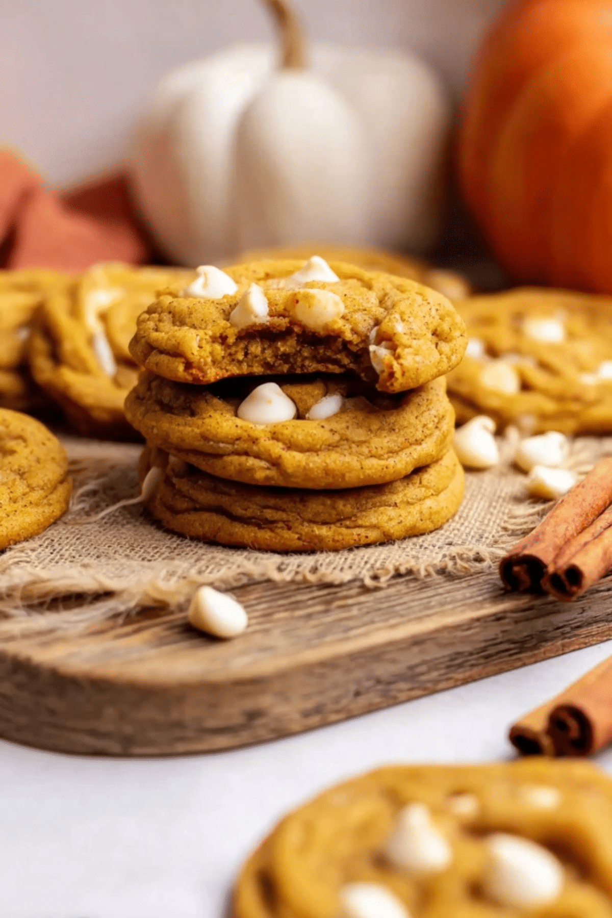 Pumpkin White Chocolate Chip Cookies