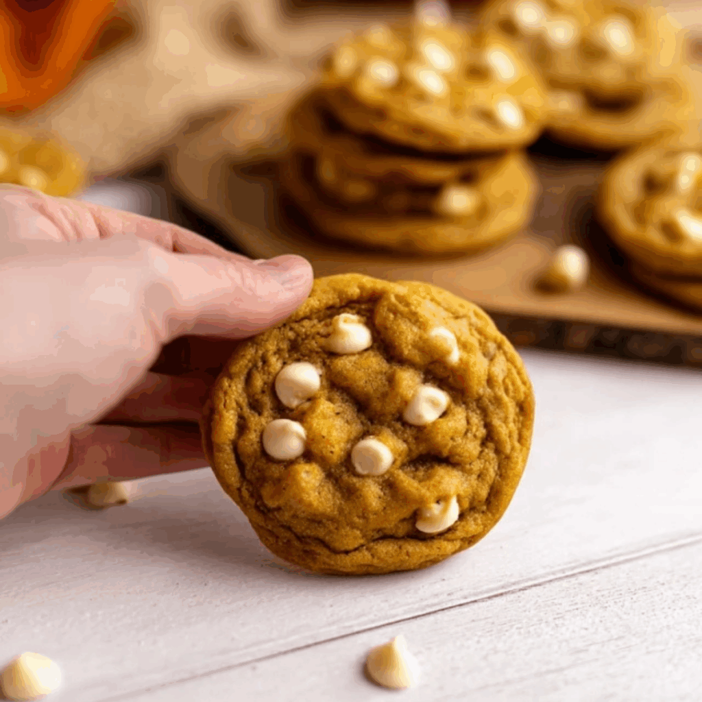 Pumpkin White Chocolate Chip Cookies