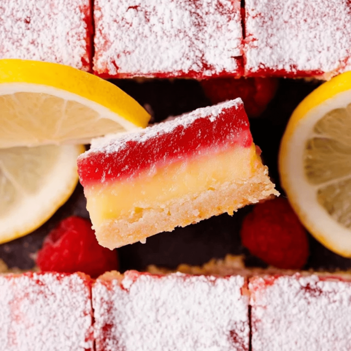 Lemon Raspberry Mints Raspberry Lemon Bars Recipe - Mucha Munch