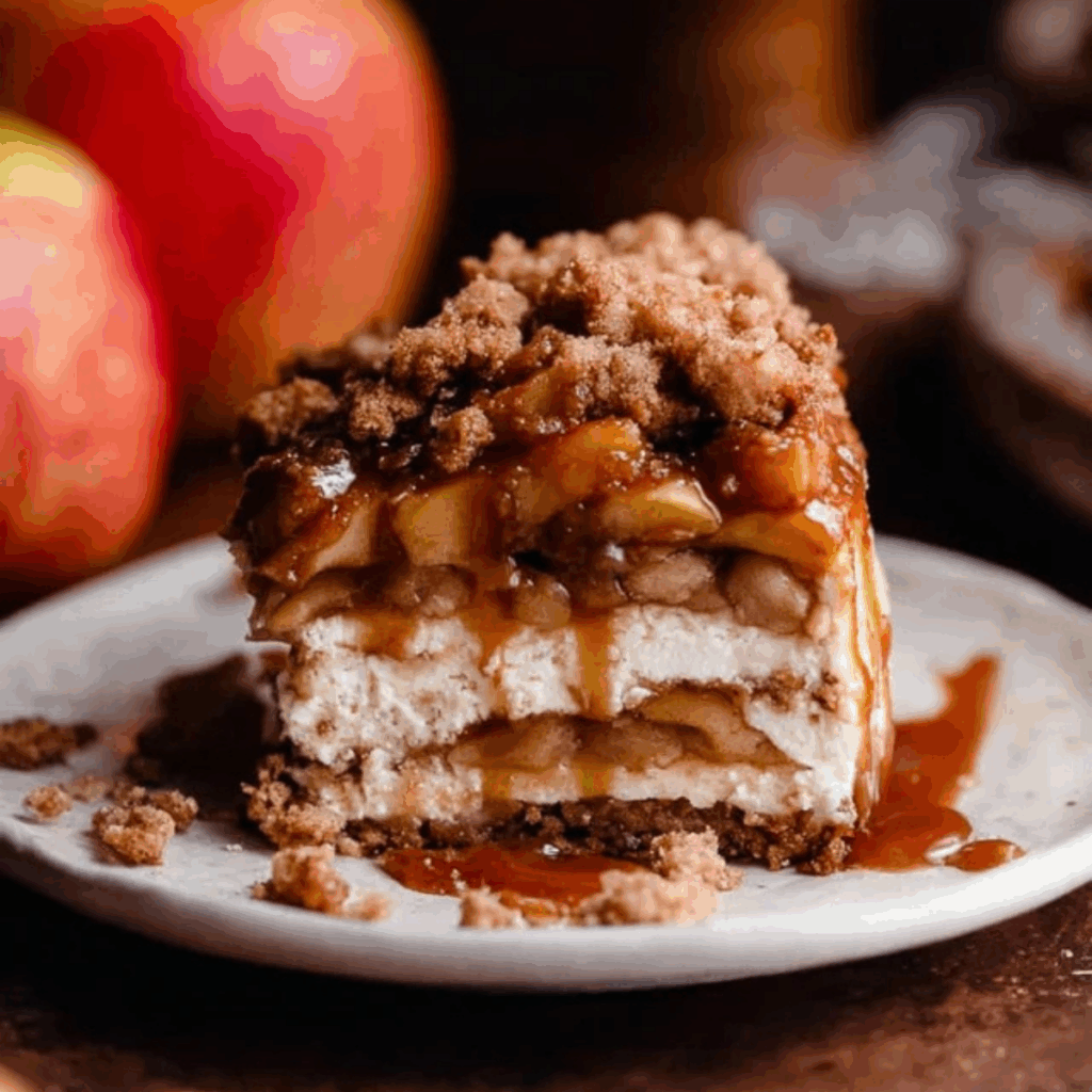 Salted Caramel Apple Pie Cheesecake