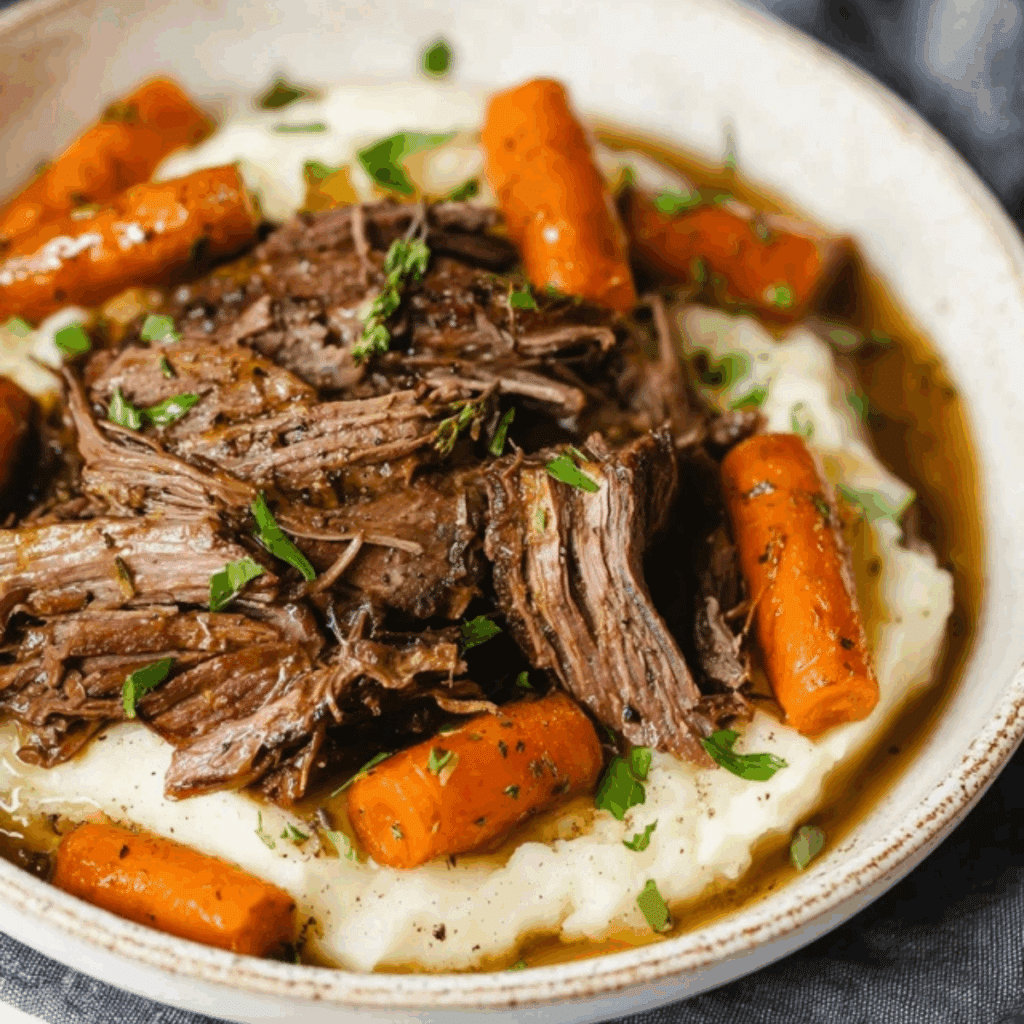 Slow Cooker Garlic Herb Pot Roast