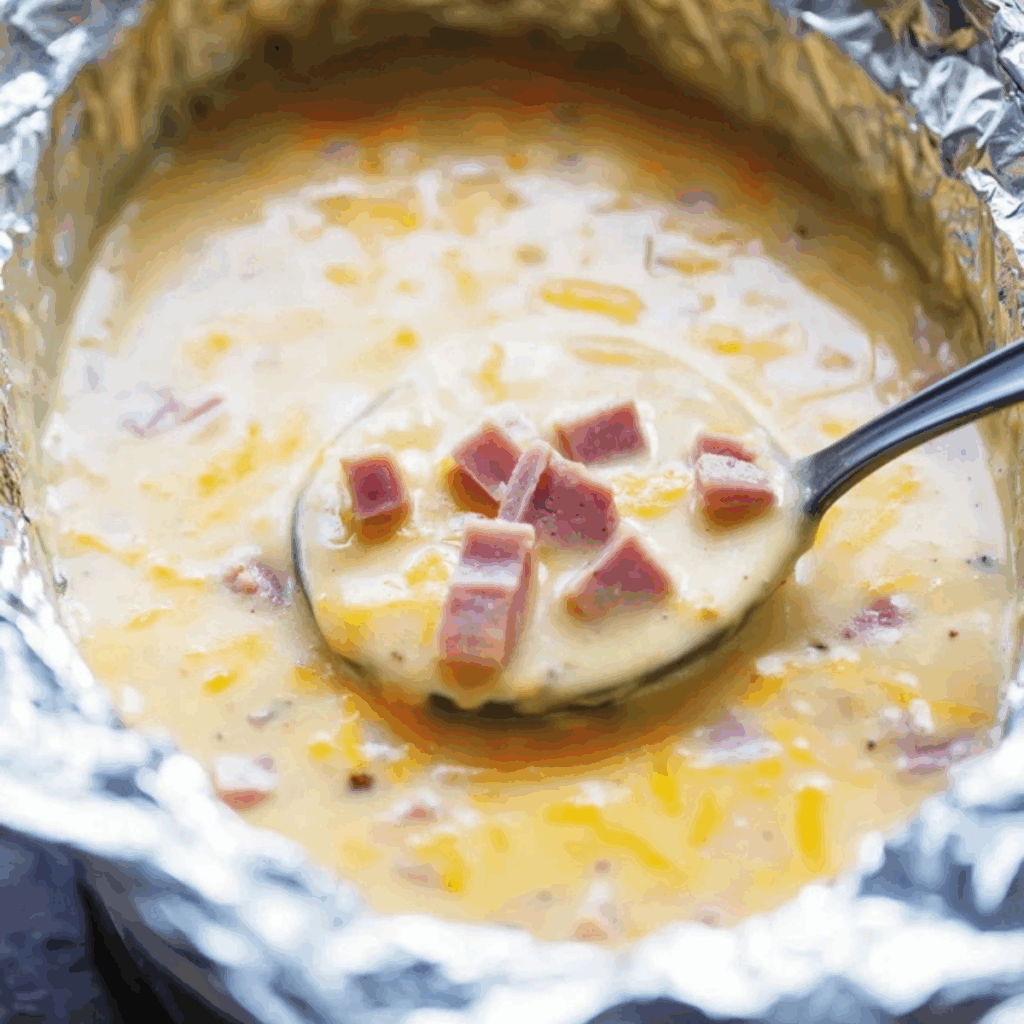Slow Cooker Ham and Cheese Soup