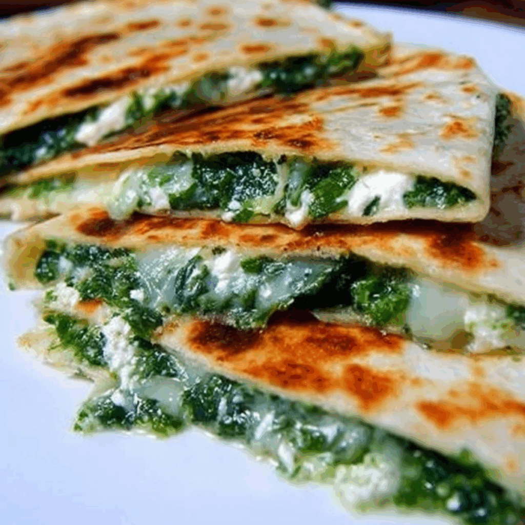 Spinach and Feta Quesadillas