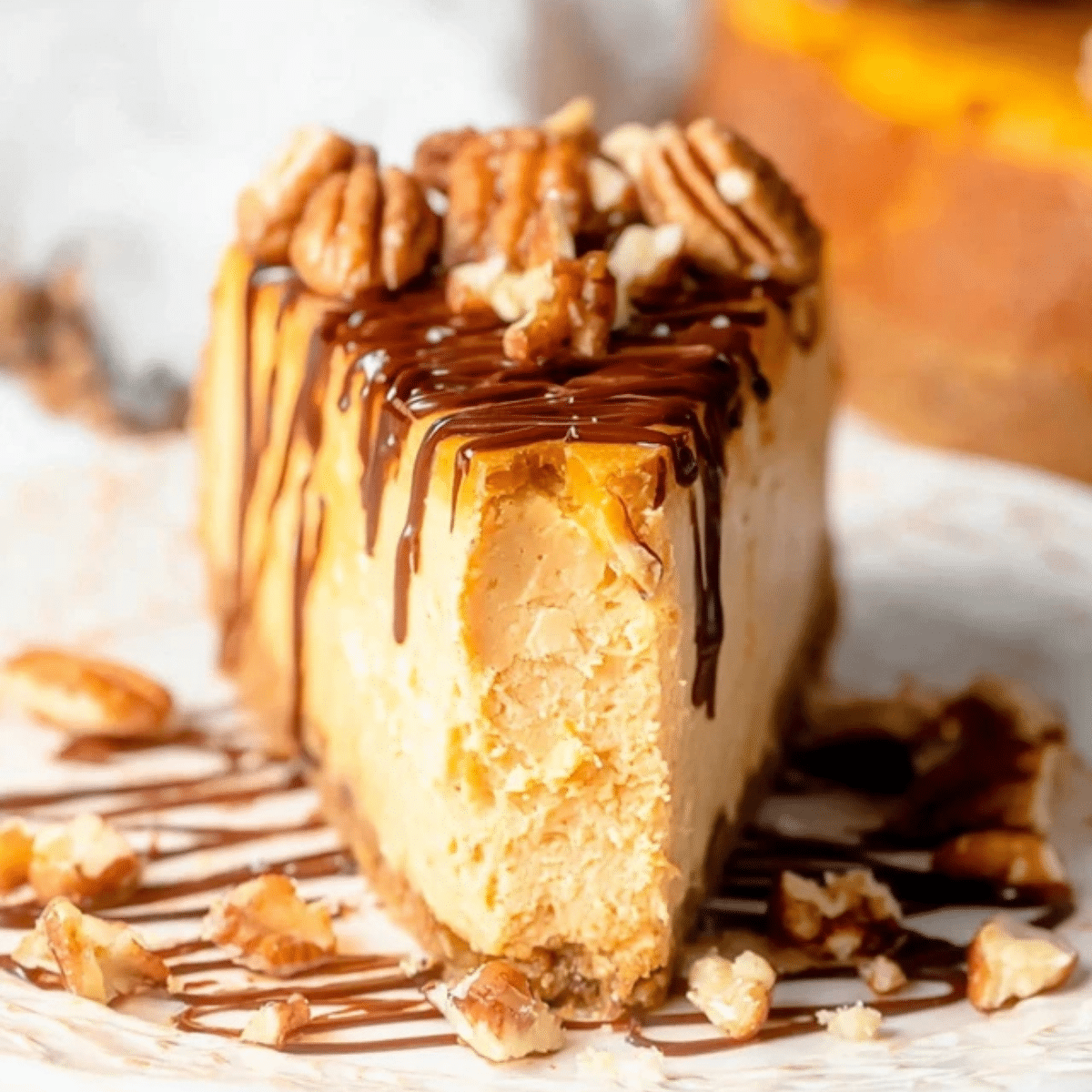 Turtle Pumpkin Cheesecake