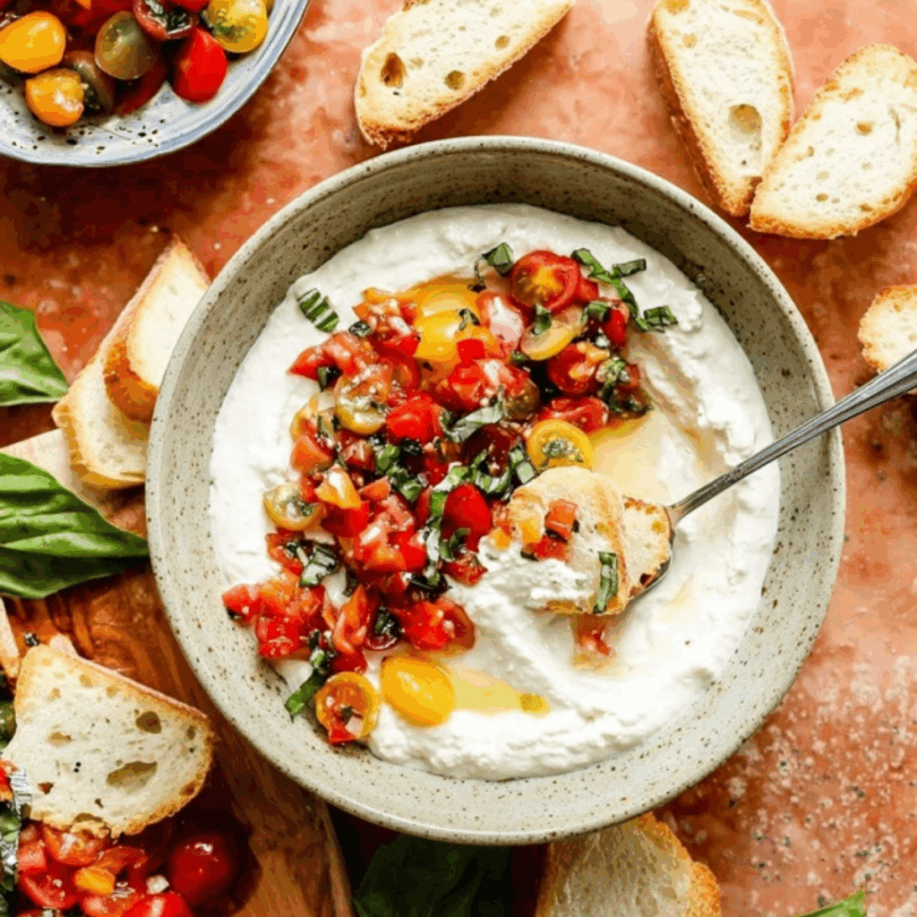 Whipped Feta Bruschetta Dip