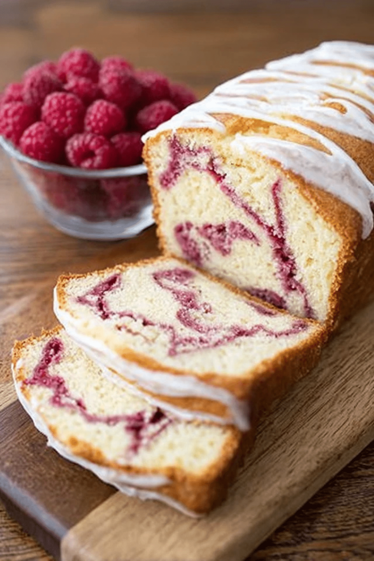Yogurt Cake with Raspberry Swirl
