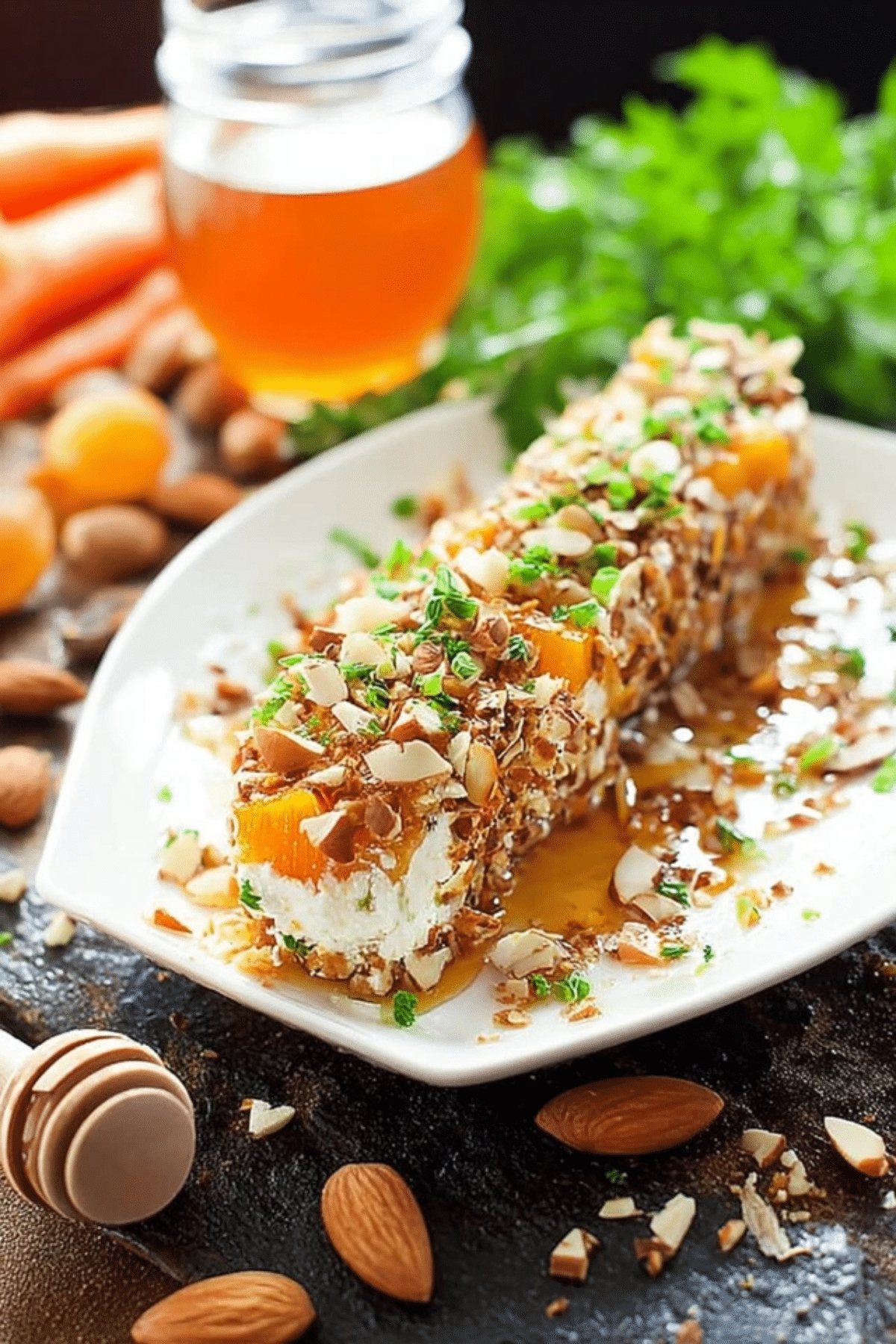 honey apricot and almond goat cheese spread