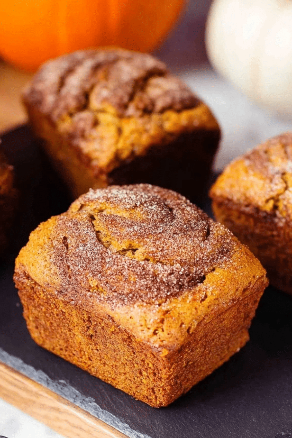 Cinnamon Swirl Pumpkin Bread Mini Loaves