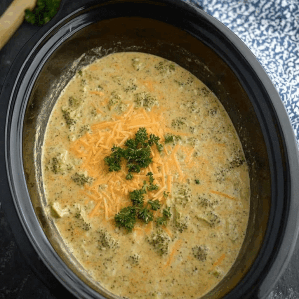 Crockpot Broccoli Cheese Soup