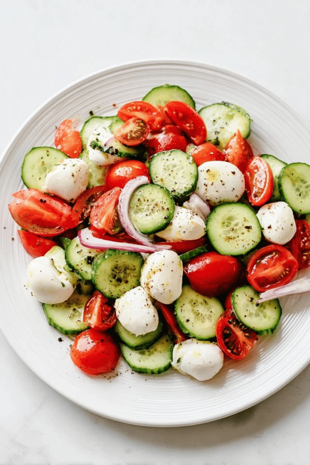 Cucumber Caprese Salad