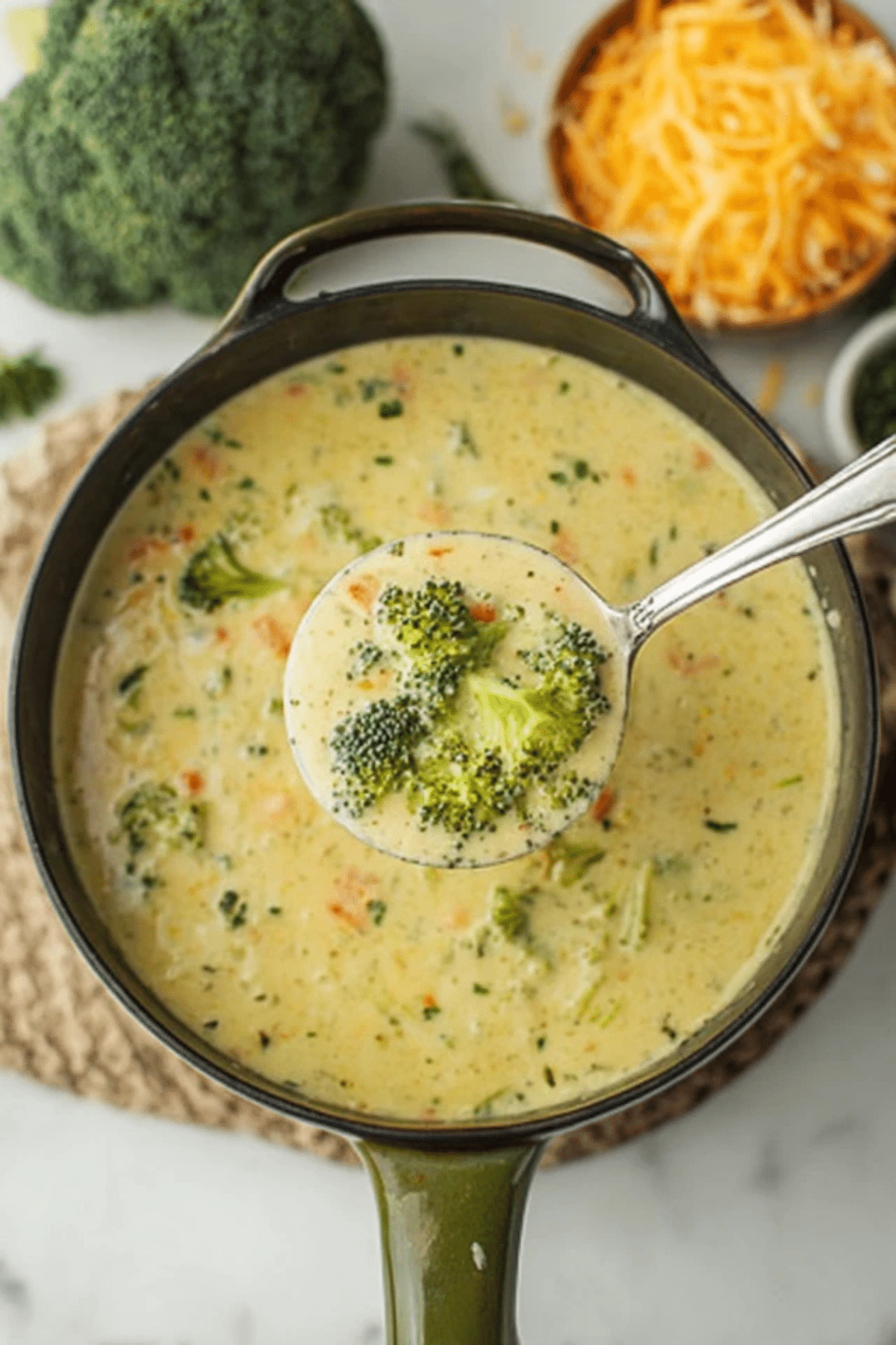 High Protein Broccoli Cheddar Soup