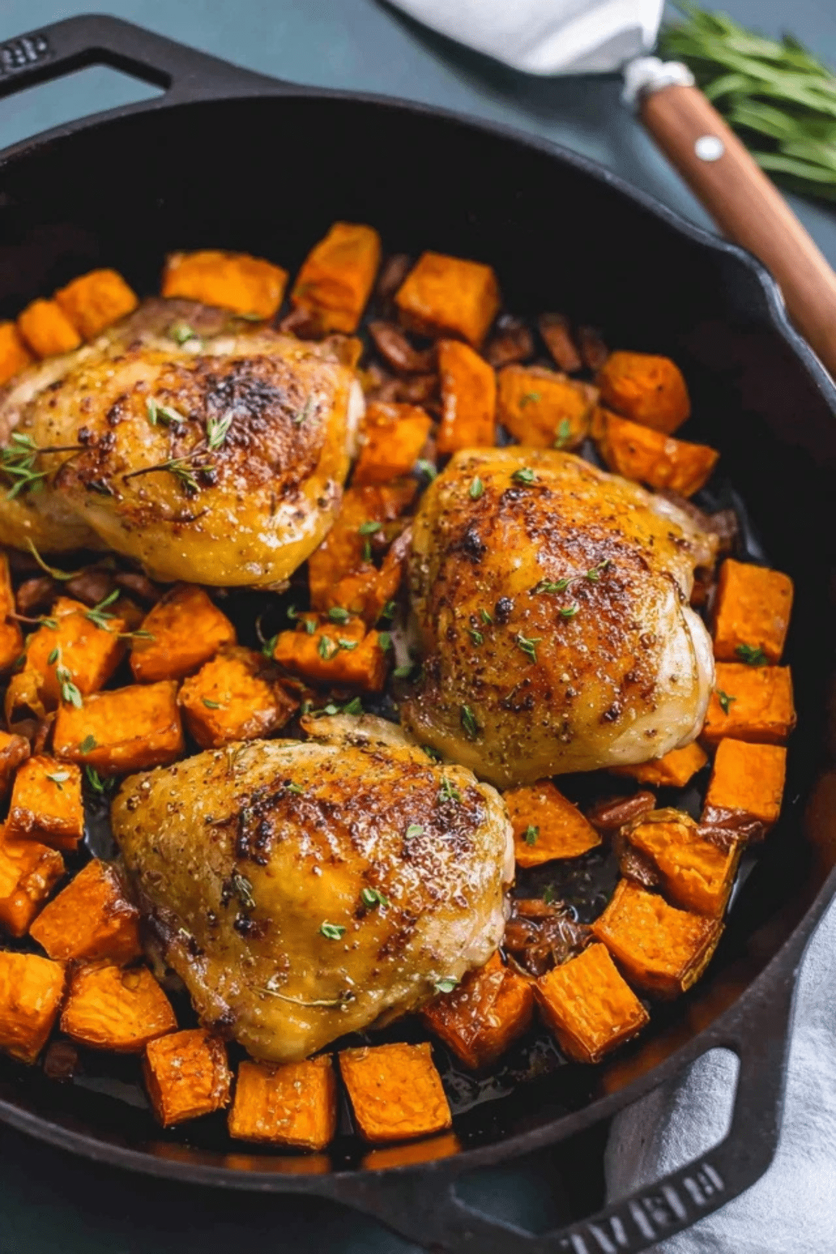 Honey Roasted Chicken and Sweet Potatoes