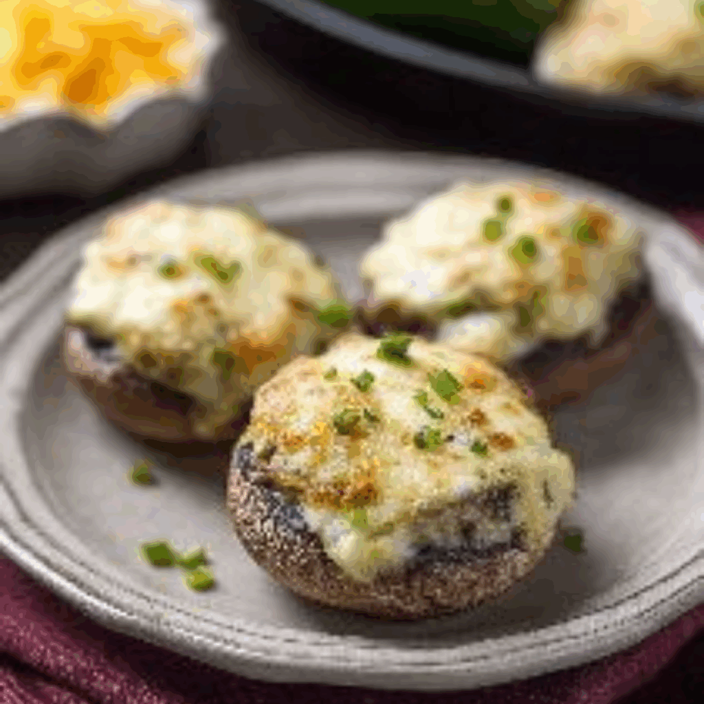 Jalapeno Popper Stuffed Mushrooms