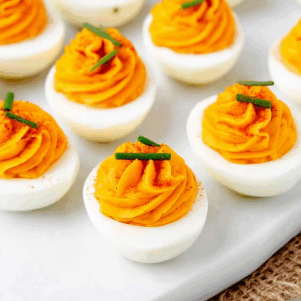 Pumpkin Deviled Eggs