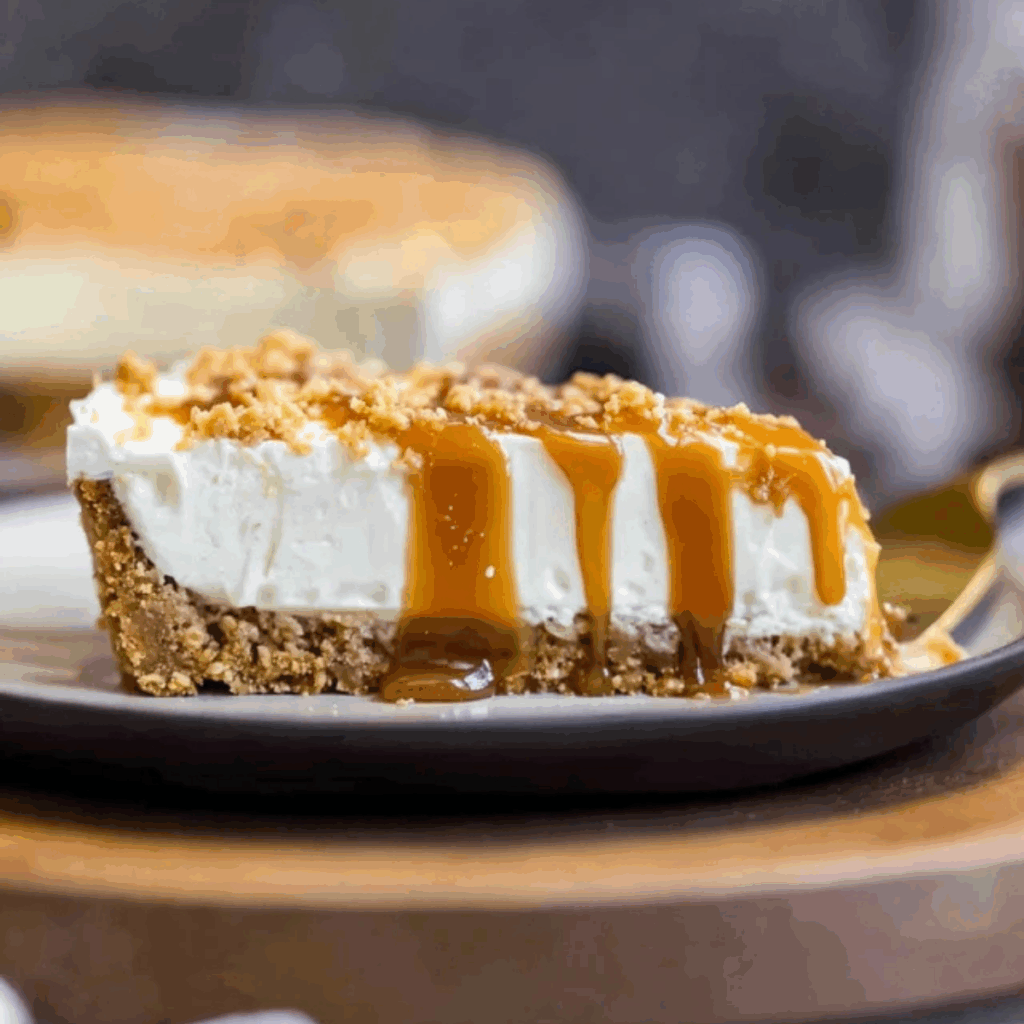 Salted Caramel No Bake Cheesecake