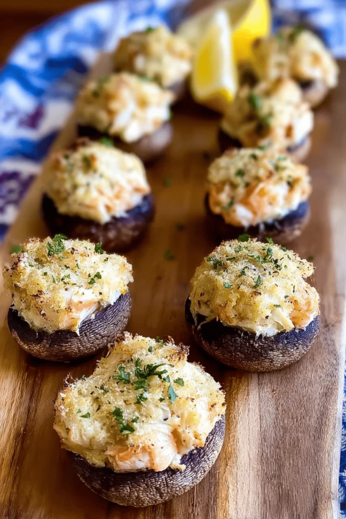 Seafood Stuffed Mushrooms with Crab and Shrimp