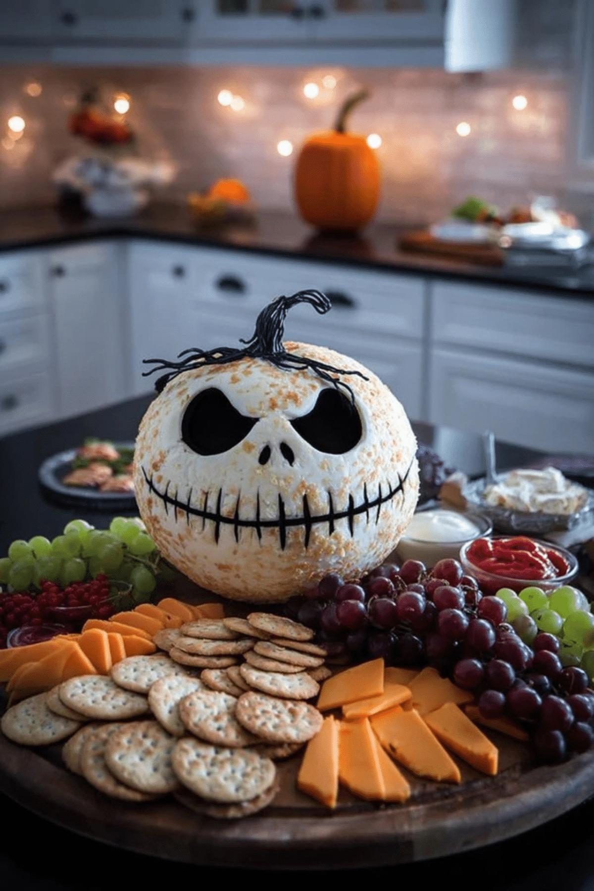 Skellington Cheese Ball Appetizer