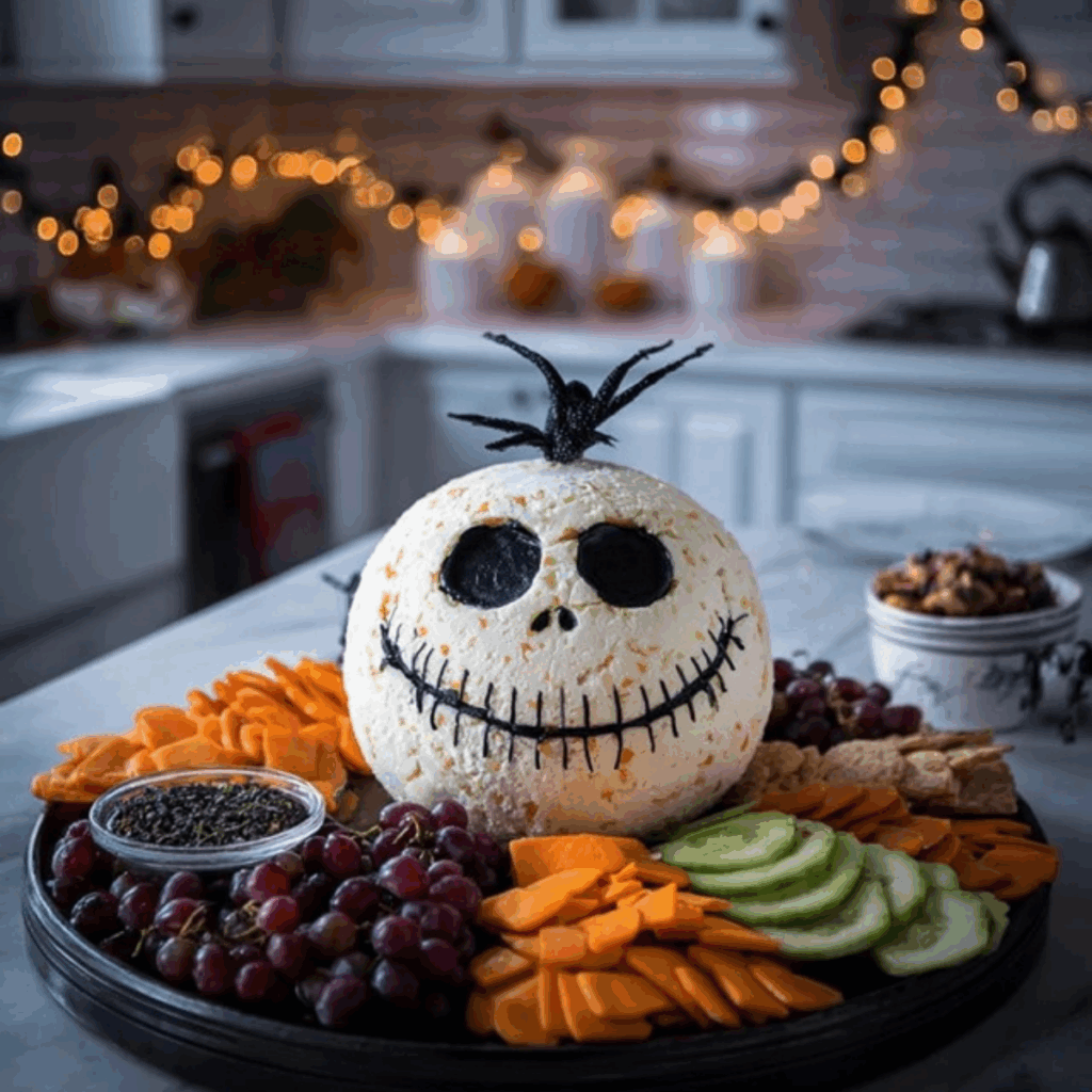 Skellington Cheese Ball Appetizer