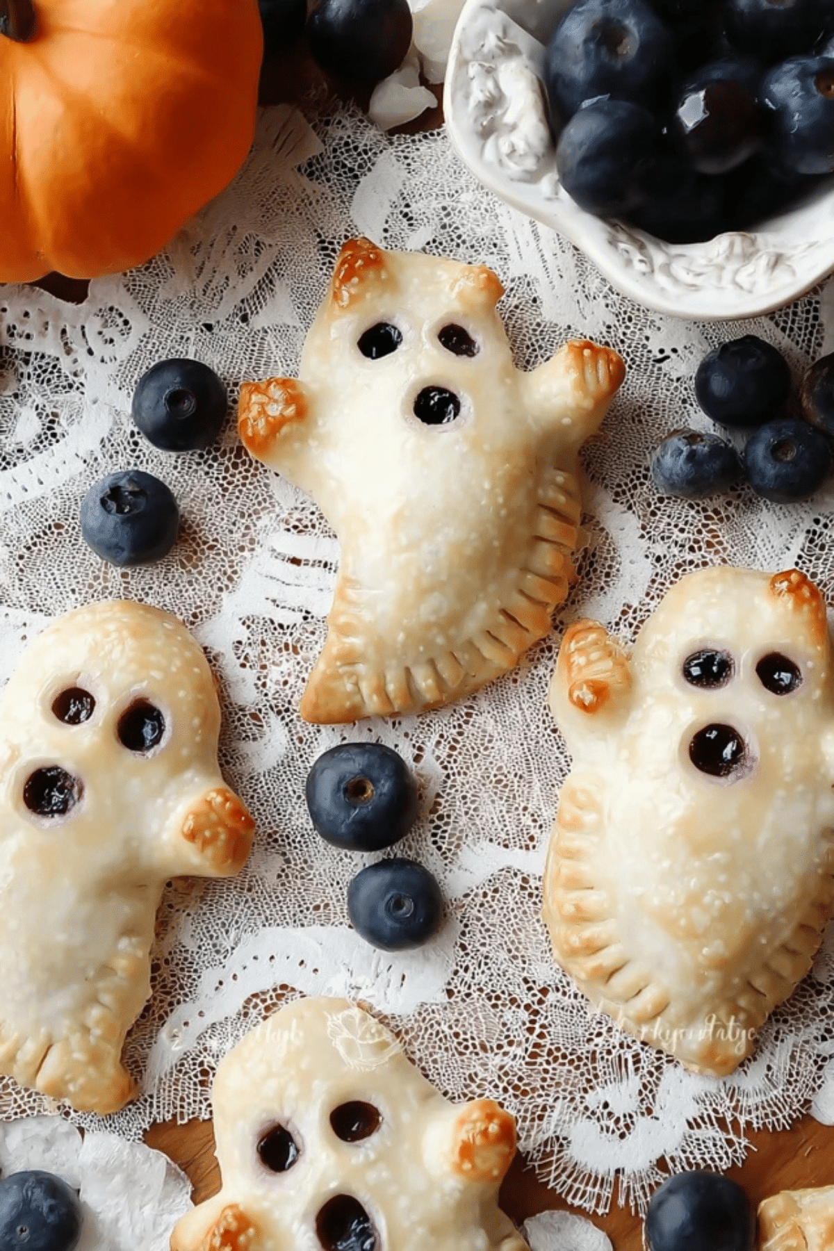 Vegan Blueberry Ghost Hand Pies
