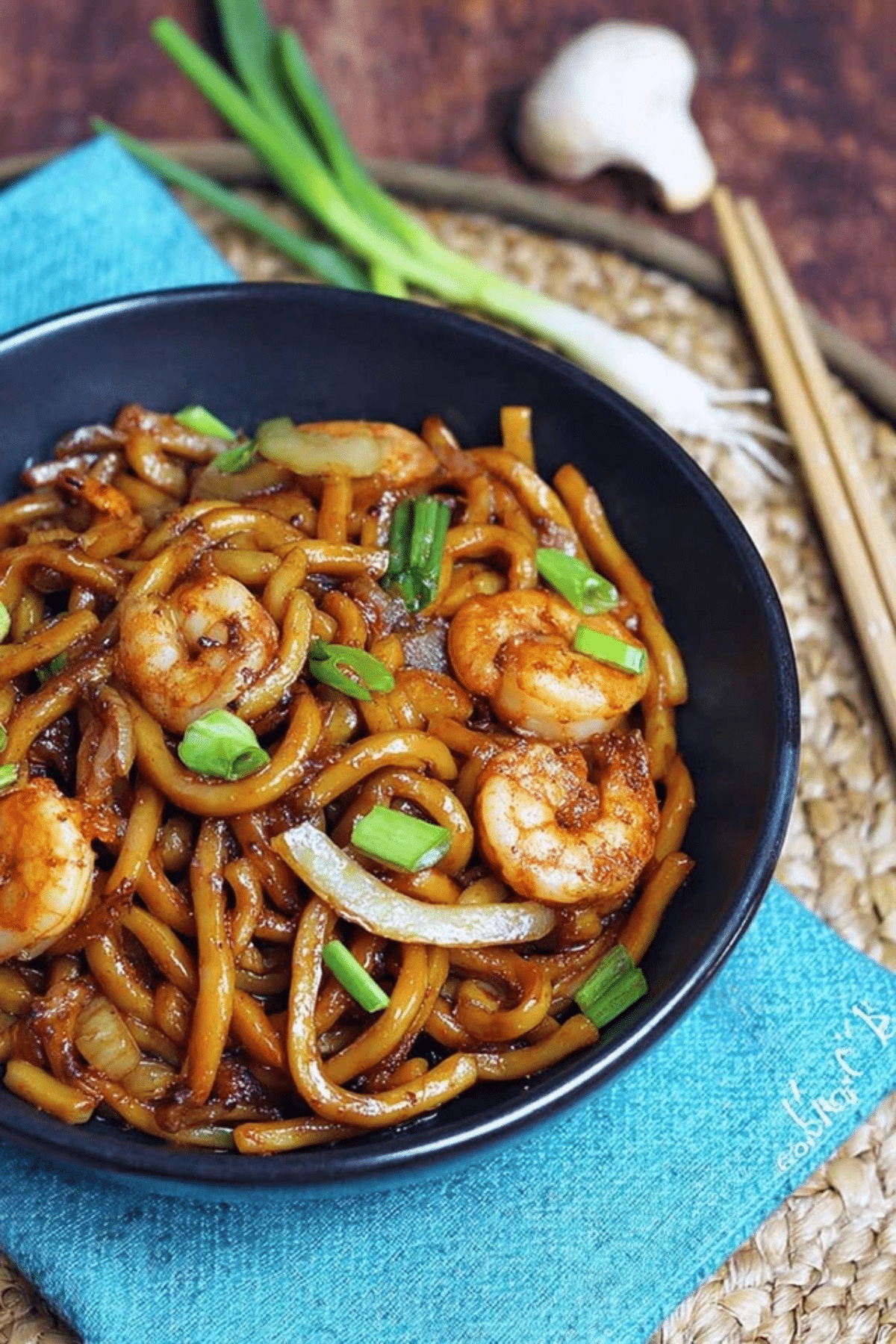 Yaki Udon with Shrimp