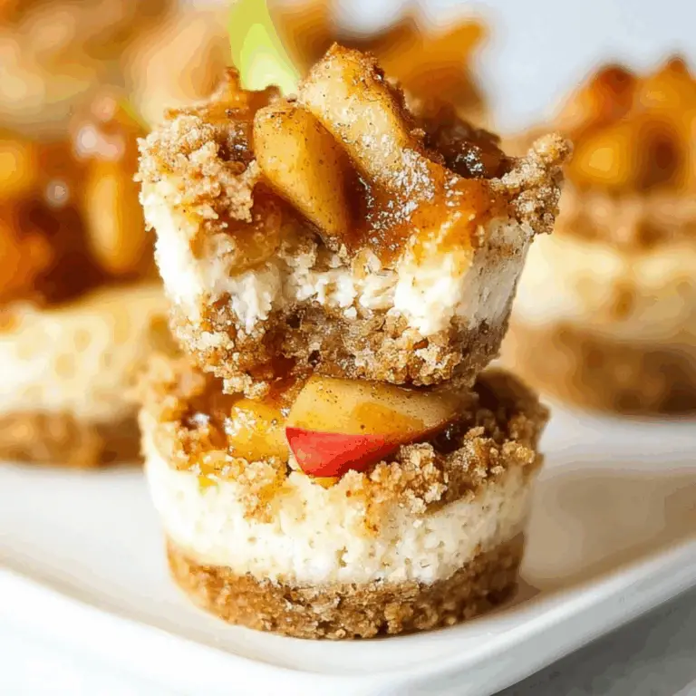 Apple Pie Cheesecake Bites with cinnamon apples on top