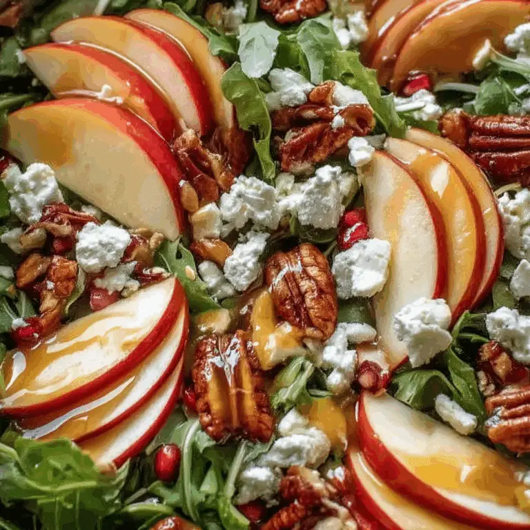 Autumn Harvest Honeycrisp Apple and Feta Salad served in a bowl with fresh ingredients