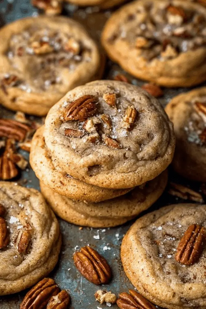 Butter Pecan Cookies made with brown butter and toasted pecans