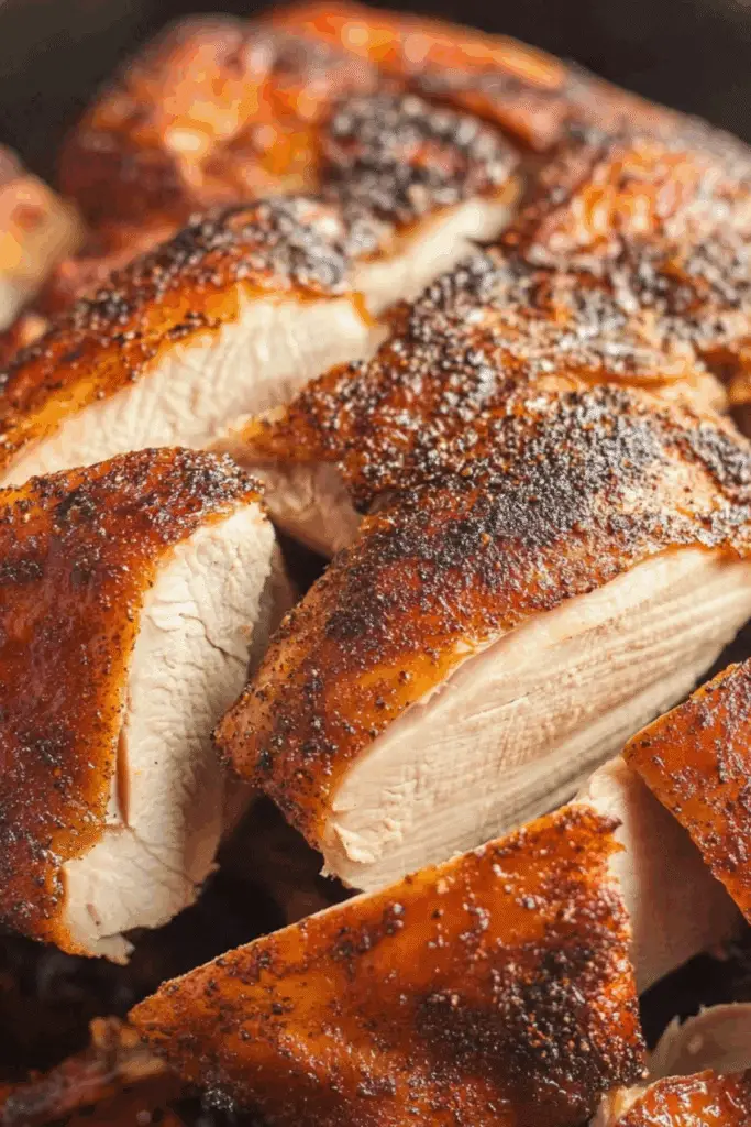 Cajun Roasted Turkey with a crispy skin and flavorful Cajun seasoning