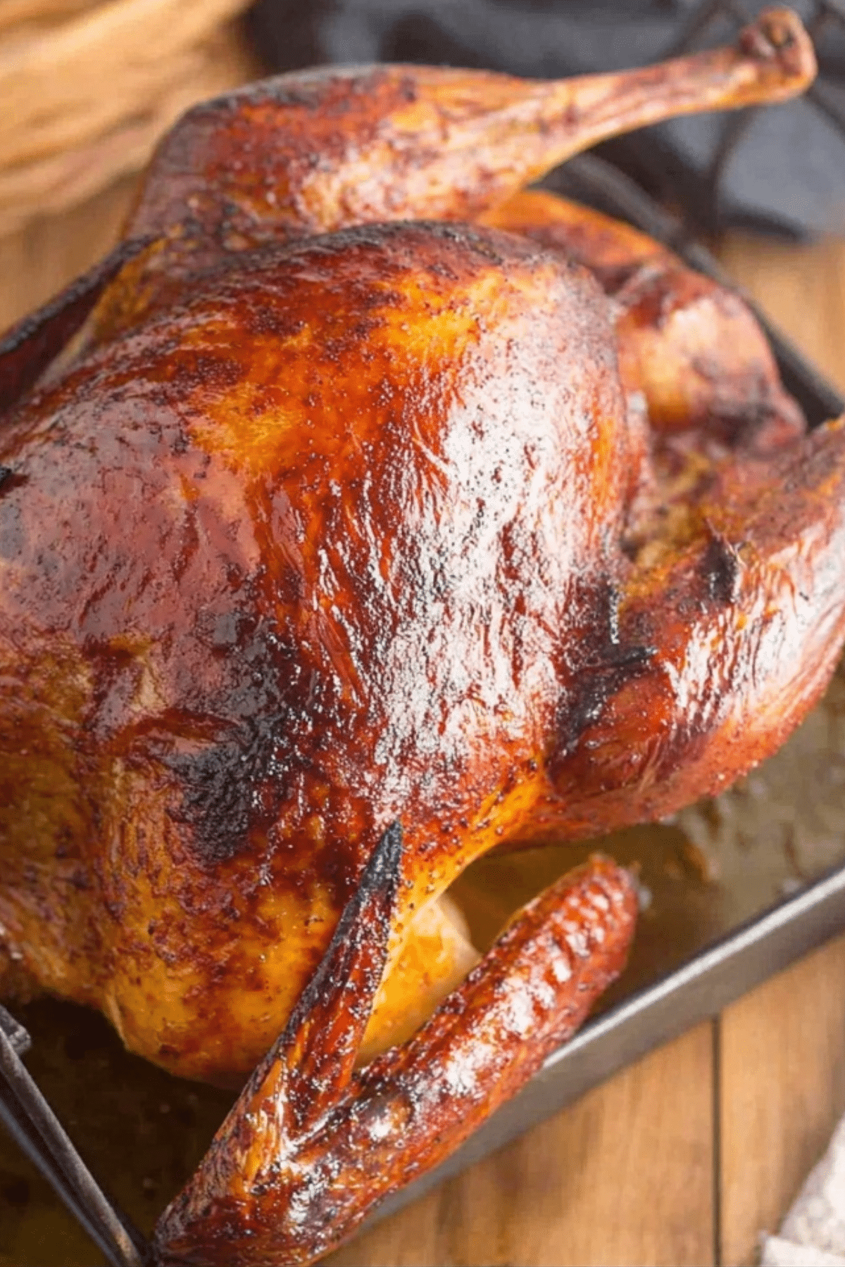 Cajun Roasted Turkey with a crispy skin and flavorful Cajun seasoning