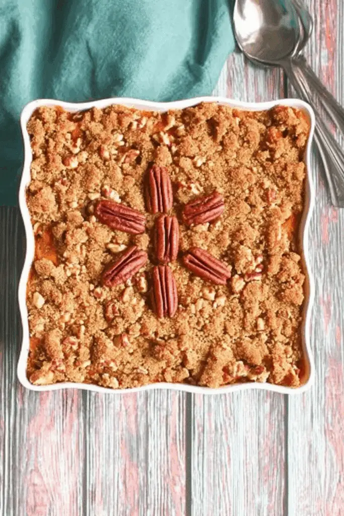 Copycat Ruth’s Chris Sweet Potato Casserole with Pecan Topping