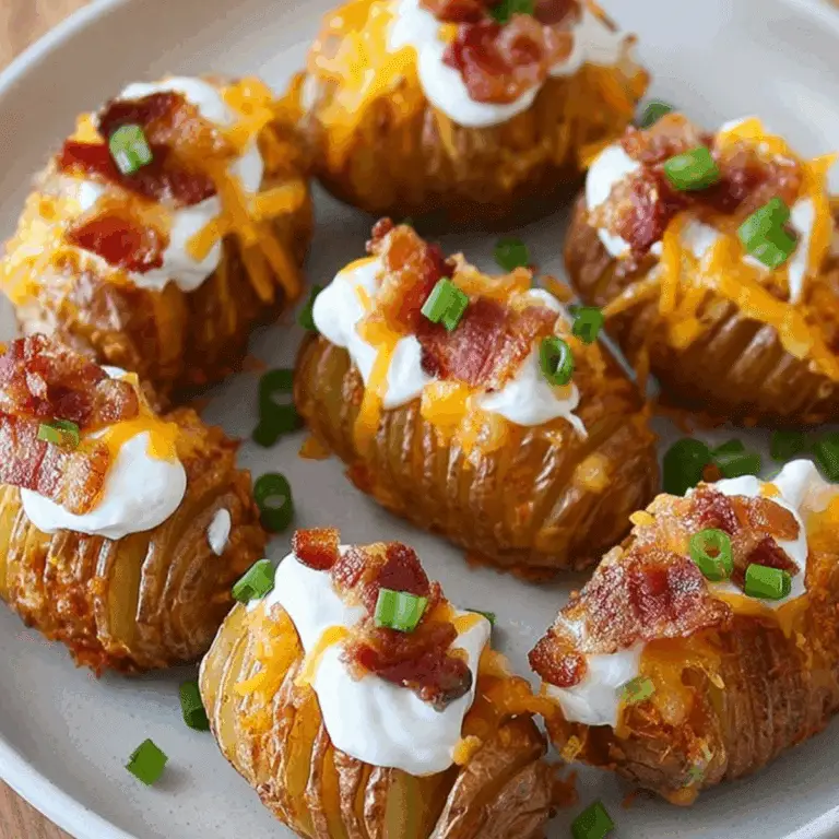Crispy Loaded Hasselback Potato Bites with melted cheese and crispy bacon