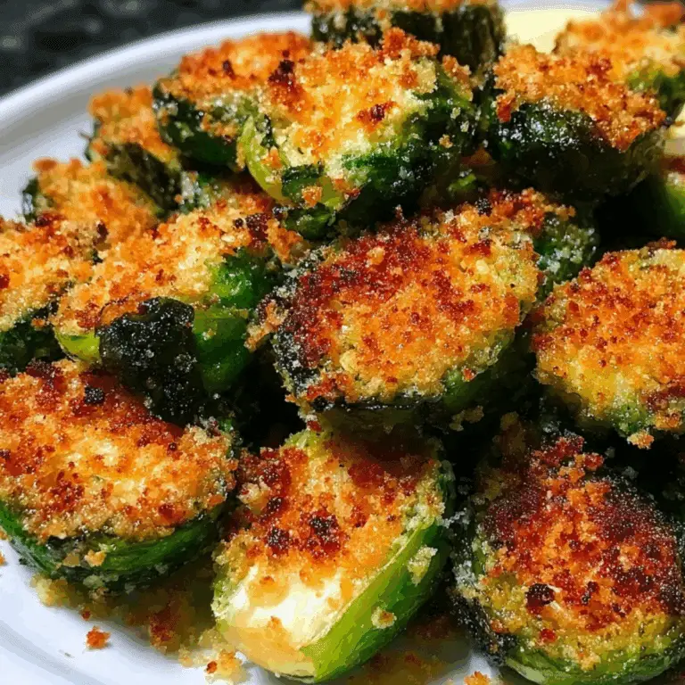 Crispy Parmesan Crusted Roasted Brussels Sprouts on a baking tray