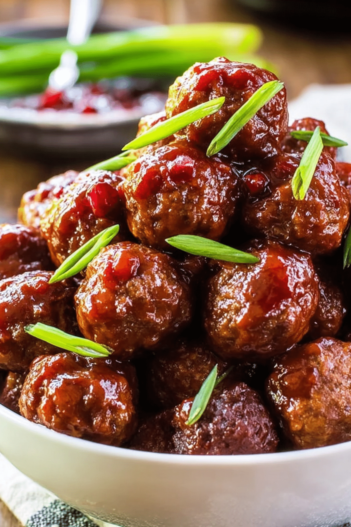 Crock Pot Cranberry Meatballs with sauce