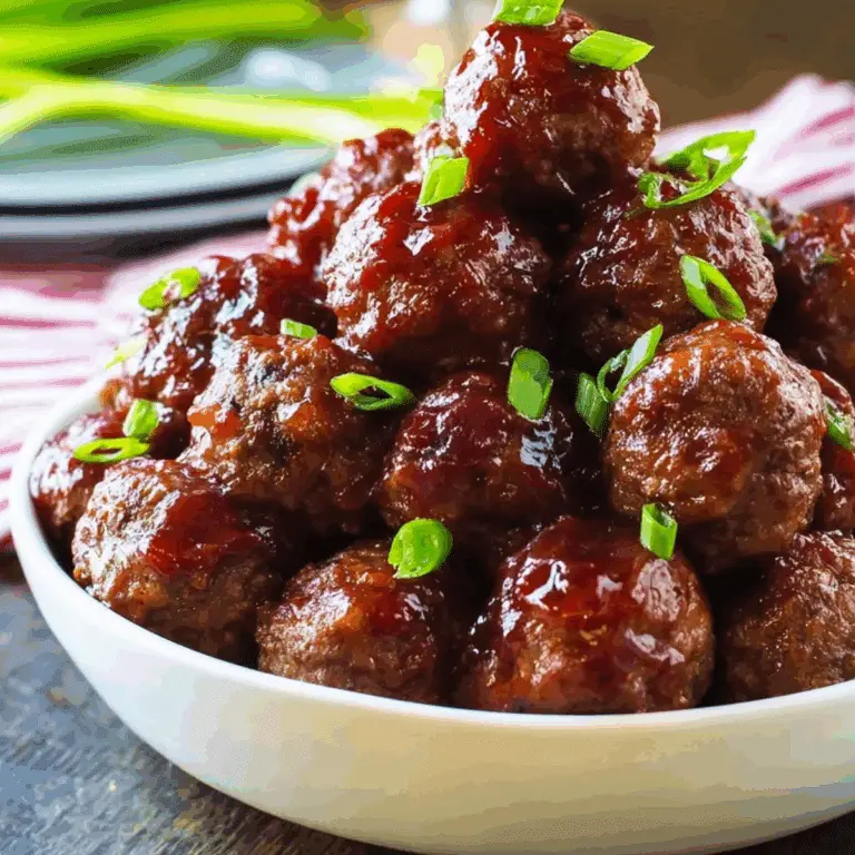 Crock Pot Cranberry Meatballs with sauce