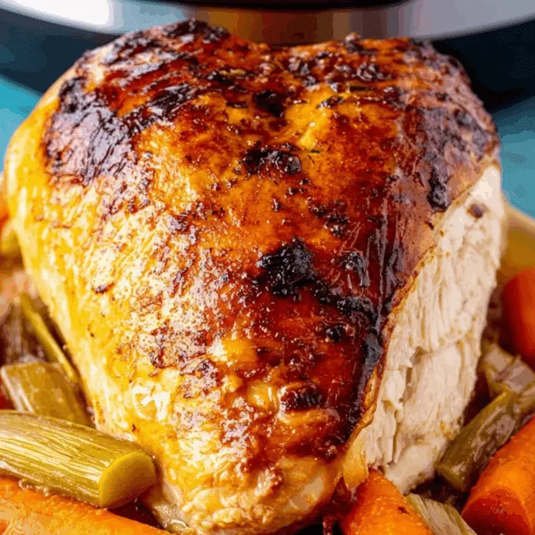 Crock Pot Mississippi Turkey Breast served with gravy